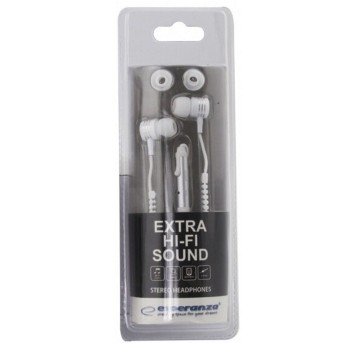 Słuchawki douszne przewodowe z mikrofonem minijack ESPERANZA ZIpper kol. biały [EH161W]