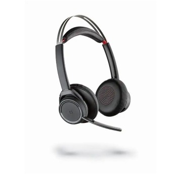 Słuchawki nauszne bezprzewodowe z mikrofonem USB POLY Voyager Focus UC B825-M kol. czarny Bluetooth, bez ładowarki biurkowej [202652-104]