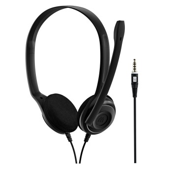 Słuchawki nauszne przewodowe z mikrofonem Minijack SENNHEISER PC 5 CHAT kol. czarny [508328]