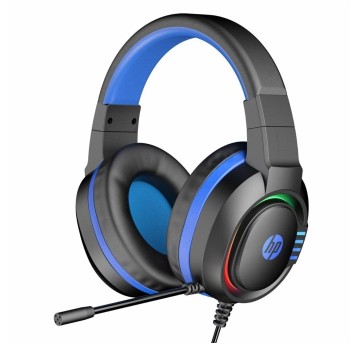 Słuchawki nauszne przewodowe z mikrofonem USB/Minijack HP DHE-8001 kol. czarny [9NG12AA]