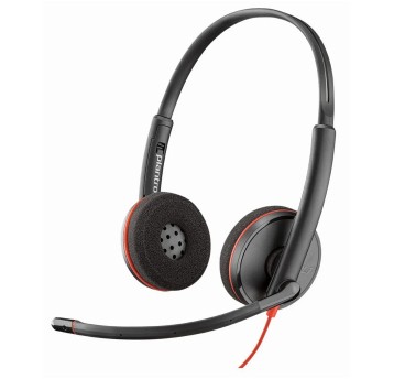 Słuchawki nauszne przewodowe z mikrofonem USB POLY Blackwire C3220 kol. czarny [209745-22]