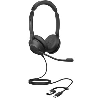 Słuchawki nauszne przewodowe z mikrofonem USB/USB-C JABRA Evolve 2 30 SE MS Stereo kol. czarny [23189-999-779]