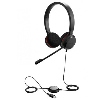 Słuchawki nauszne przewodowe z mikrofonem USB/USB-C JABRA Evolve 20 MS Stereo kol. czarny [4999-823-169]