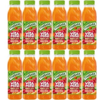 Sok owocowo-warzywny TYMBARK VITAMINI jabłko-marchew-malina butelka plastik 300ml 12 szt.