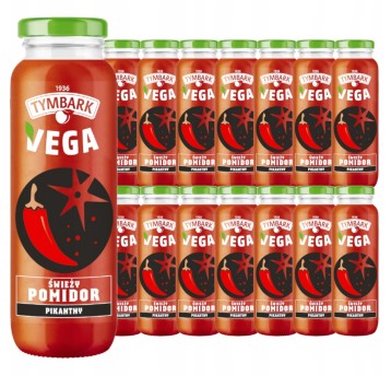 Sok warzywny TYMBARK pikantny pomidor butelka plastik 250ml 15 szt.
