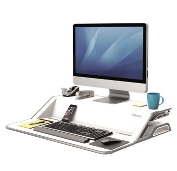 Stanowisko do pracy na stojąco i siedząco FELLOWES Sit-Stand Lotus kol. biały [9901]