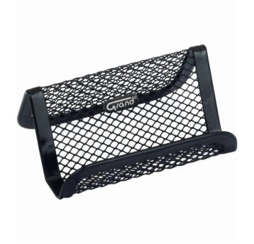 Stojak na wizytówki 65 x 94 x 45mm GRAND metalowa siatka kol. czarny [GR-340]