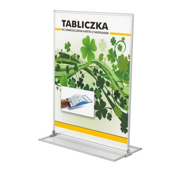 Stojak prezentacyjny biurkowy pion/poziom DL (11 x 23cm) PANTA PLAST kol. przezroczysty regulowany [0403-0007-00]