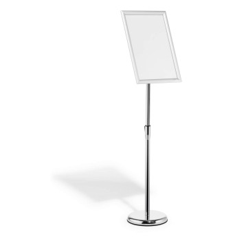 Stojak prezentacyjny podłogowy pion A3 DURABLE kol. srebrny z aluminiową ramką zatrzaskową [479923]