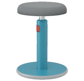 Stołek balansujący LEITZ COSY pianka memory 3D z siatką kol. niebieski [65180061]