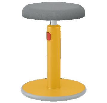 Stołek balansujący LEITZ COSY pianka memory 3D z siatką kol. żółty [65180019]