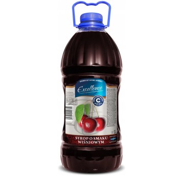 Syrop owocowy EXCELLENCE wiśnia butelka plastik 3L