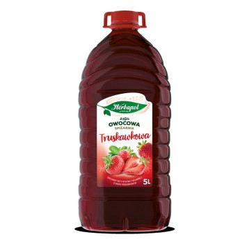 Syrop owocowy HERBAPOL MAX truskawka butelka plastik 5L