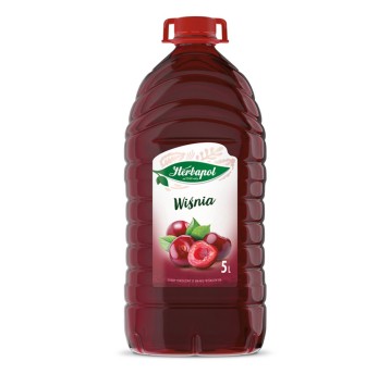 Syrop owocowy HERBAPOL MAX wiśnia butelka plastik 5L