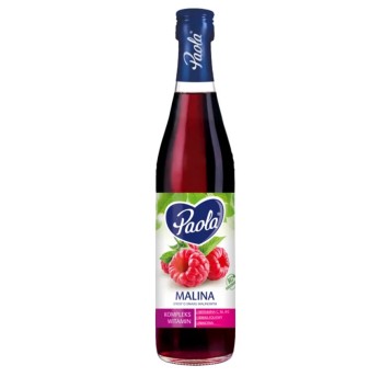 Syrop owocowy PAOLA malina butelka szkło 430ml