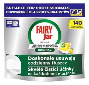 Tabletki do zmywarki FAIRY JAR ALL IN ONE cytrynowy 140 szt.