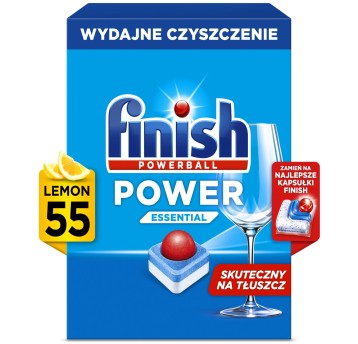 Tabletki do zmywarki FINISH POWERBALL ESSENTIAL cytrynowy 55 szt.