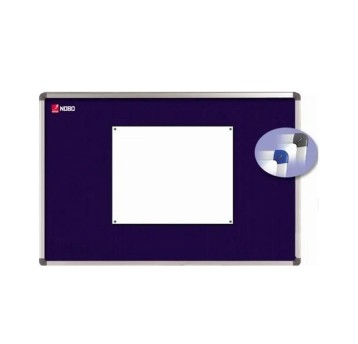 Tablica tekstylna 90 x 120cm rama aluminiowa NOBO kol. niebieski [1900916]
