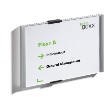 Tabliczka przydrzwiowa samoprzylepna/na śruby A5 DURABLE Info Sign kol. srebrny 1 szt. [480523]