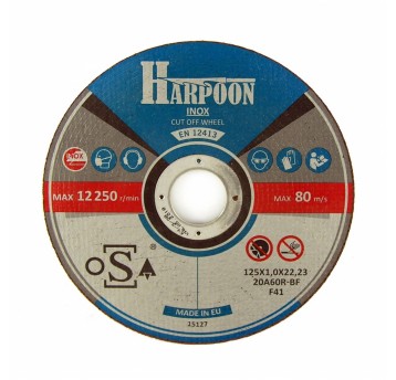 Tarcza do cięcia 3M HARPOON INOX 125mm x 1mm x 22,23mm [A60R-BF]