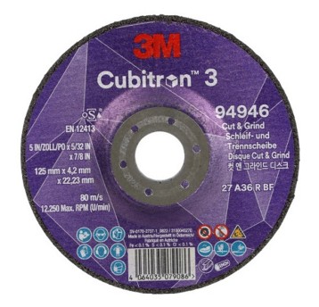 Tarcza do cięcia i szlifowania 3M CUBITRON 3 125mm x 4,2mm x 22,23mm [94946]