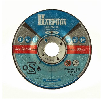 Tarcza do szlifowania 3M HARPOON 125mm x 6mm x 22,23mm [A24S-BF]