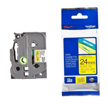 Taśma BROTHER TZE-651 kol. czarny na żółtym 24mm x 8m