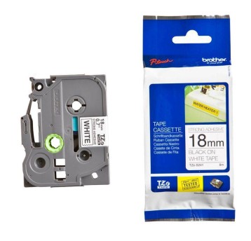 Taśma BROTHER TZE-S241 kol. czarny na białym 18mm x 8m mocny klej