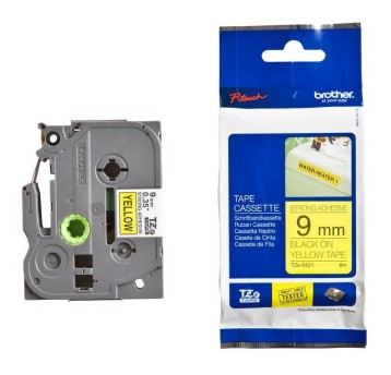 Taśma BROTHER TZE-S621 kol. czarny na żółtym 9mm x 8m mocny klej