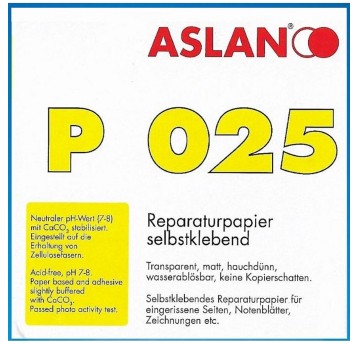 Taśma do naprawy papieru ASLAN 20mm x 50m x 0,022mm kol. przezroczysty bezkwasowa [P025]