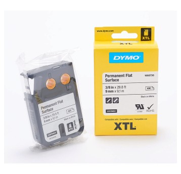 Taśma DYMO 1868736 kol. czarny na białym 9mm x 9,1m XTL poliestrowa