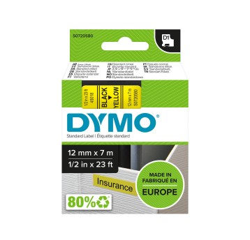 Taśma DYMO 45018 / S0720580 kol. czarny na żółtym 12mm x 7m D1