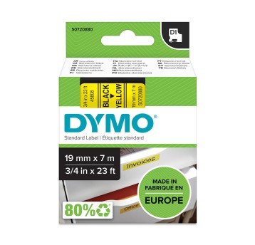 Taśma DYMO 45808 / S0720880 kol. czarny na żółtym 19mm x 7m D1