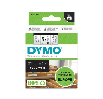 Taśma DYMO 53713 / S0720930 kol. czarny na białym 24mm x 7m D1