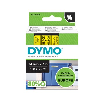 Taśma DYMO 53718 / S0720980 kol. czarny na żółtym 24mm x 7m D1