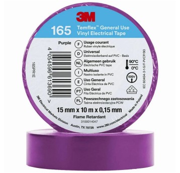 Taśma elektroizolacyjna winylowa 3M TEMFLEX 165 19mm x 20m x 0,15mm kol. fioletowy