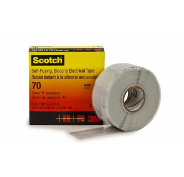 Taśma izolacyjna 3M SCOTCH 70 25mm x 9m x 0,3mm kol. szaro-błękitny samospajalna silikonowa [70NEW]