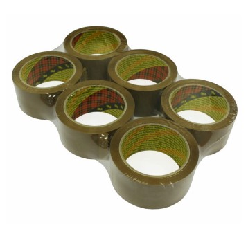 Taśma pakowa 3M 50mm x 66m Hot-Melt 371 kol. brązowy 6 szt. [3M-XX004803811]