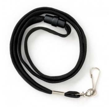 Taśma / smycz do identyfikatorów ARGO z karabińczykiem kol. czarny 10 szt. [601288]