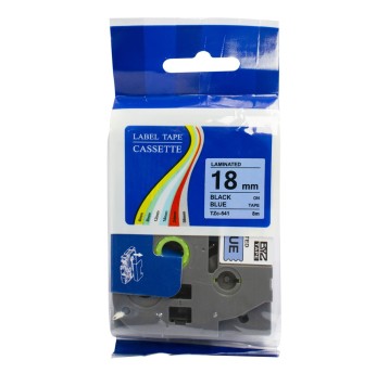 Taśma zamiennik TZC-541 do Brother TZE-541 kol. czarny na niebieskim 18mm x 8m
