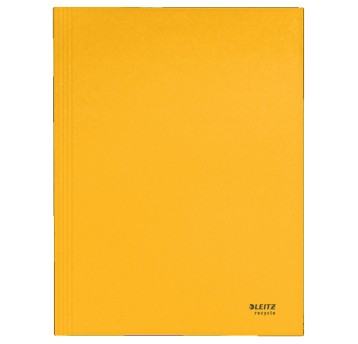 Teczka A4 LEITZ RECYCLE karton kol. żółty z 3 klapkami [39060015]
