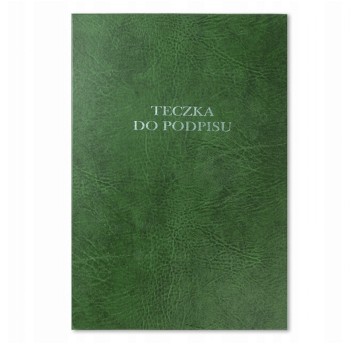 Teczka do podpisu 10 wkładów A4 BARBARA tworzywo sztuczne kol. zielony [1822208]