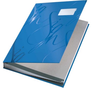 Teczka do podpisu 18 wkładów A4 LEITZ karton kol. niebieski [57450035]
