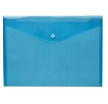 Teczka kopertowa A4 LEVIATAN tworzywo sztuczne kol. niebieski transparentny [7531]