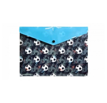 Teczka kopertowa A5 BIURFOL tworzywo sztuczne wzór Piłki [TKN-A5-02]
