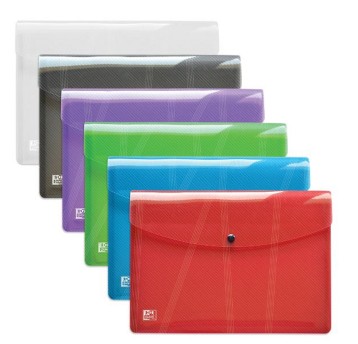 Teczka kopertowa na zatrzask A4 OXFORD HAWAI tworzywo sztuczne kol. mix wzorów [400031405]