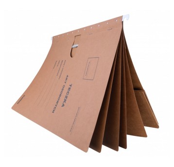 Teczka na akta osobowe 5 przegródek A4 DONAU karton kol. brązowy [7437001PL-02]