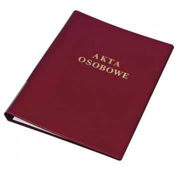 Teczka na akta osobowe A4 PANTA PLAST tworzywo sztuczne kol. bordowy [0409-0013-10]