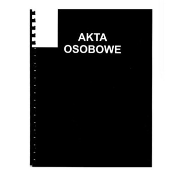 Teczka na akta osobowe na spirali niezadrukowana A4 WARTA karton kol. czarny binda zewnętrzna [1824-339-095]