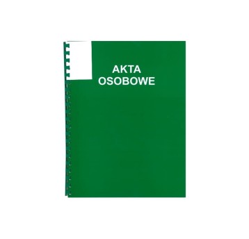 Teczka na akta osobowe na spirali niezadrukowana A4 WARTA karton kol. zielony binda zewnętrzna [1824-339-094]